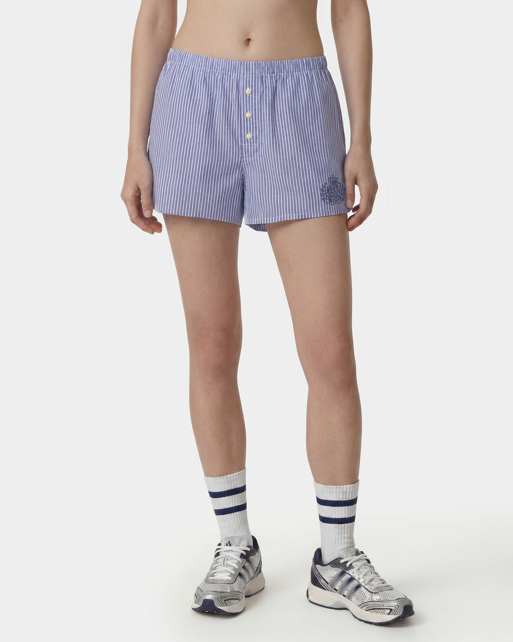 NY Crest Mini Boxer - Blue Striped Sporty & Rich Outlet