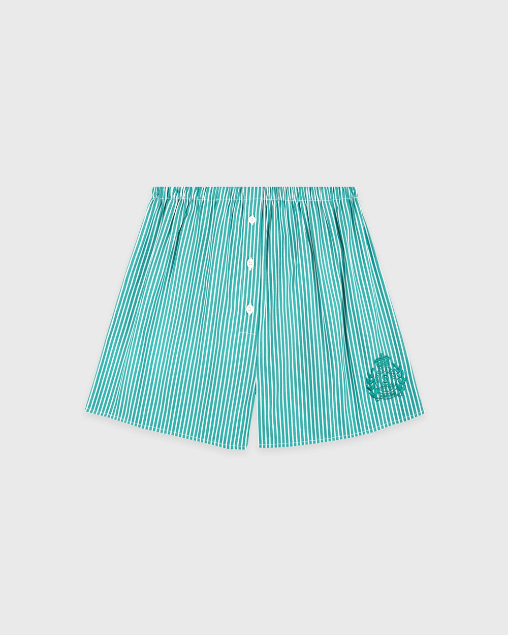 NY Crest Mini Boxer - Amalfi Green Striped Sporty & Rich Online