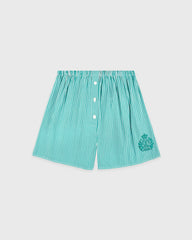 NY Crest Mini Boxer - Amalfi Green Striped Sporty & Rich Online