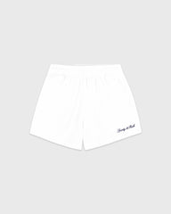 Signature Logo Terry Short - White/Light Navy Sporty & Rich For Sale