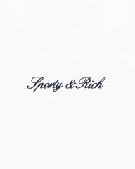 Signature Logo Terry Short - White/Light Navy Sporty & Rich For Sale