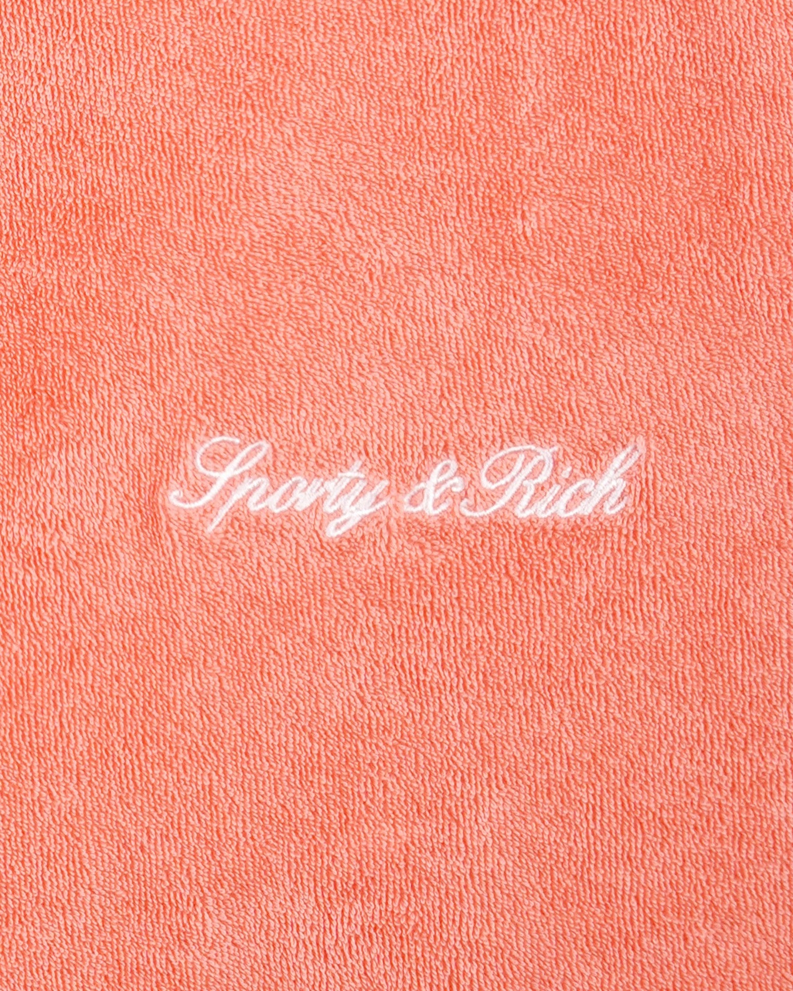 Signature Logo Terry Short - Flamingo/White Sporty & Rich Outlet