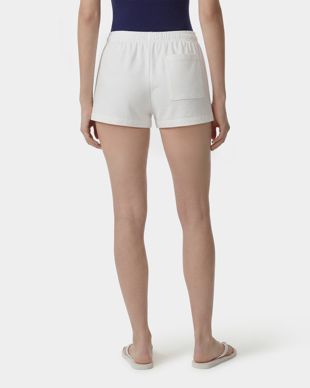 NY Crest Embroidered Disco Short - White/Light Navy Sporty & Rich Online