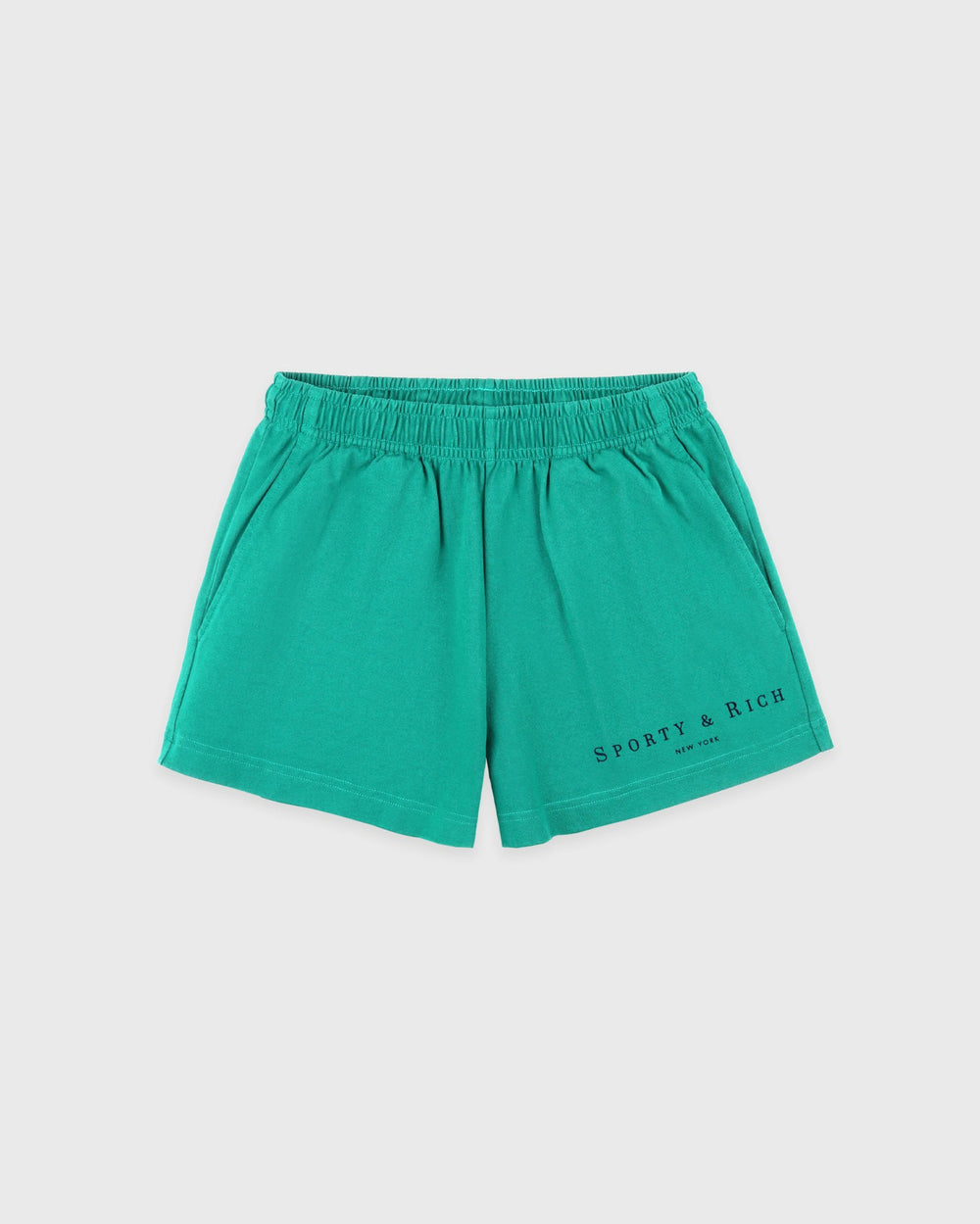 Title Embroidered Disco Short - Amalfi Green/Light Navy Sporty & Rich US