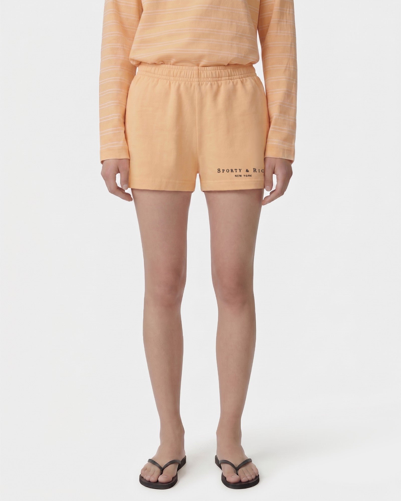 Title Embroidered Disco Short - Limone/Light Navy Sporty & Rich Sale