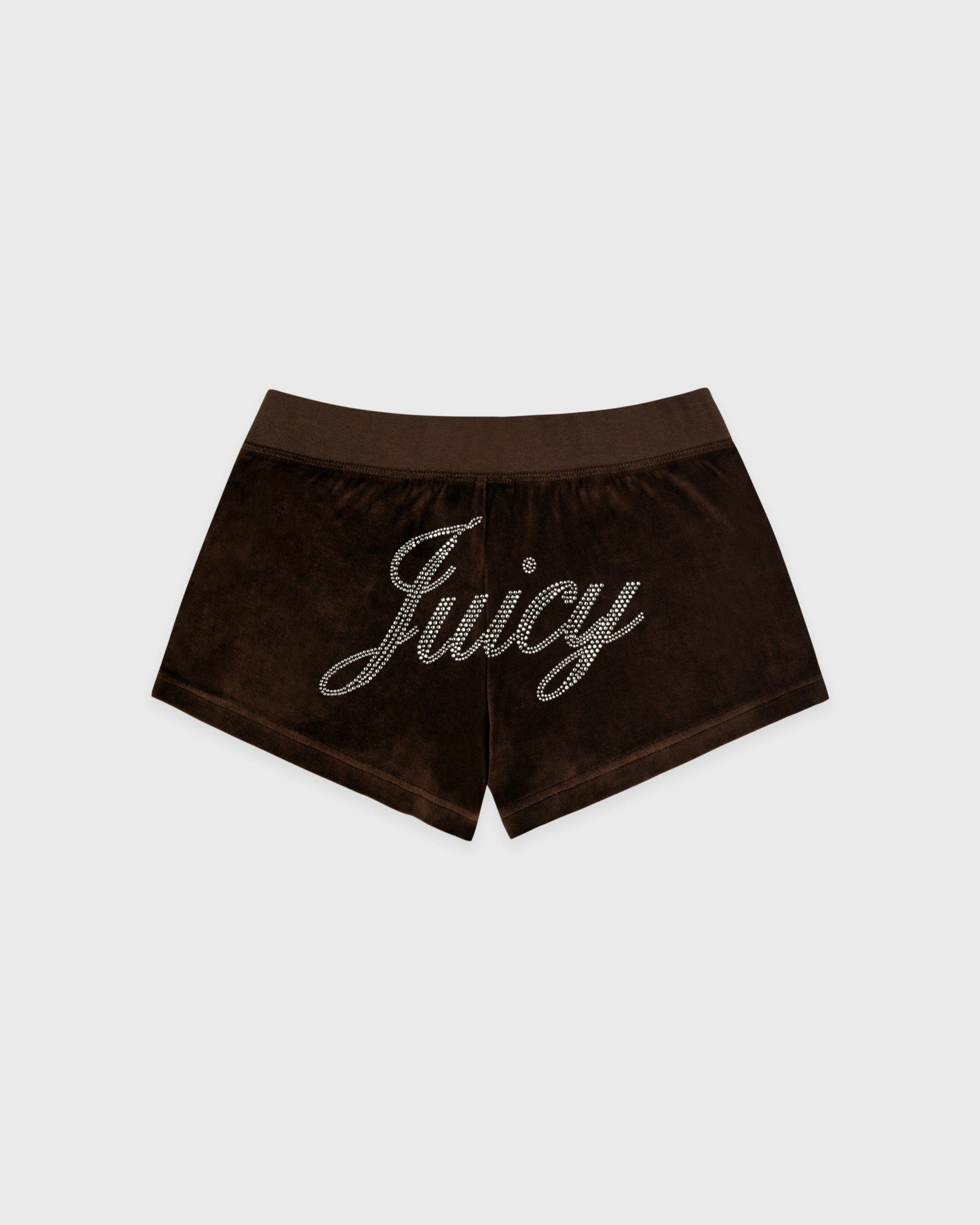 Juicy Script Velour Short - Chocolate Sporty & Rich Outlet
