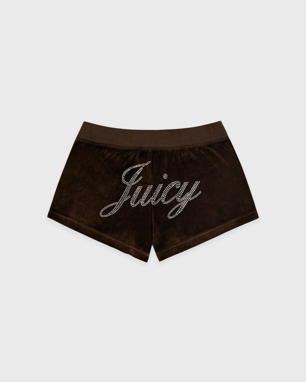 Juicy Script Velour Short - Chocolate Sporty & Rich Outlet