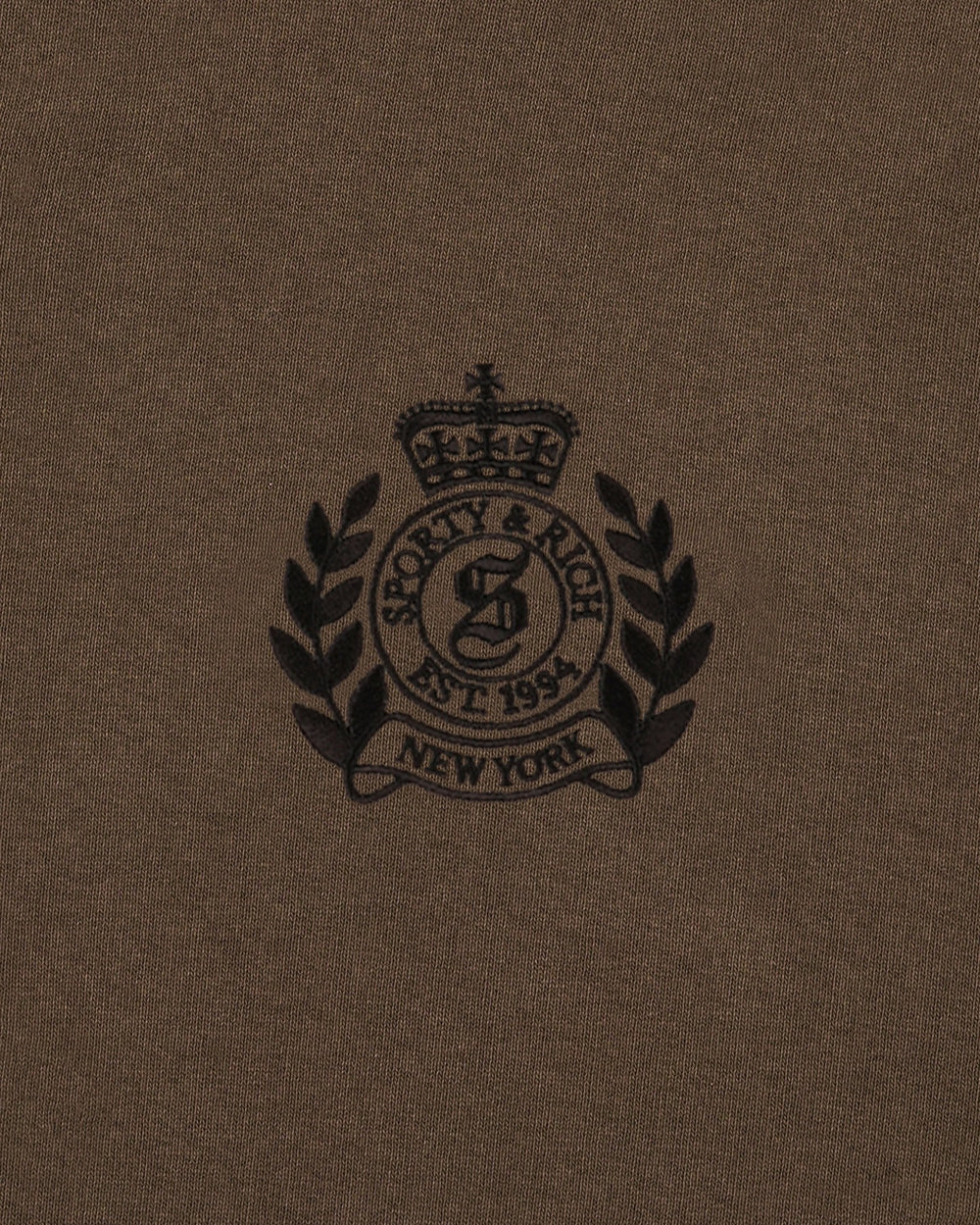 NY Crest Embroidered Disco Short - Sand Sporty & Rich US