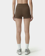 Serif Logo Mini Biker Short - Sand Sporty & Rich Sale