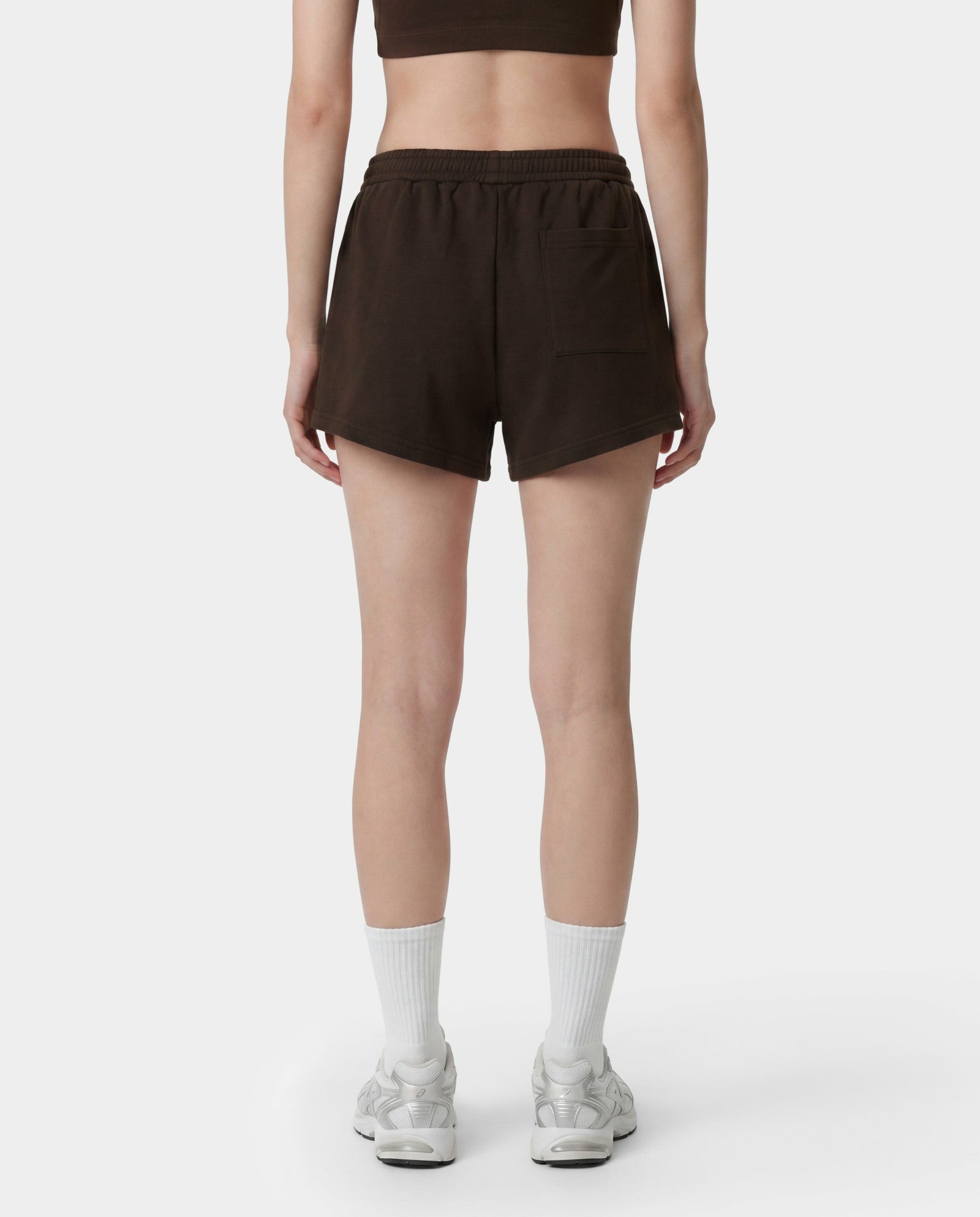 Serif Logo Retro Track Short - Cioco/White Sporty & Rich For Sale