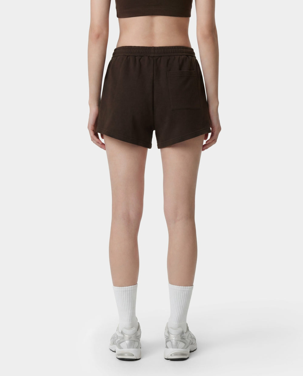 Serif Logo Retro Track Short - Cioco/White Sporty & Rich For Sale