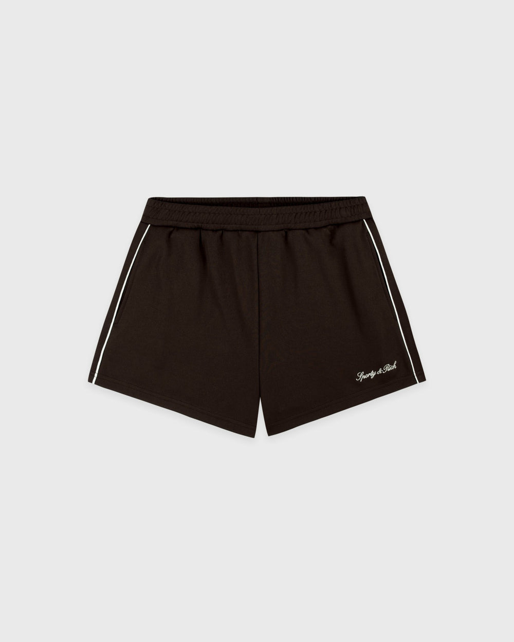 Serif Logo Retro Track Short - Cioco/White Sporty & Rich For Sale