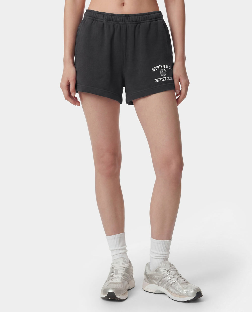 Varsity Crest Disco Short - Carbon Sporty & Rich US