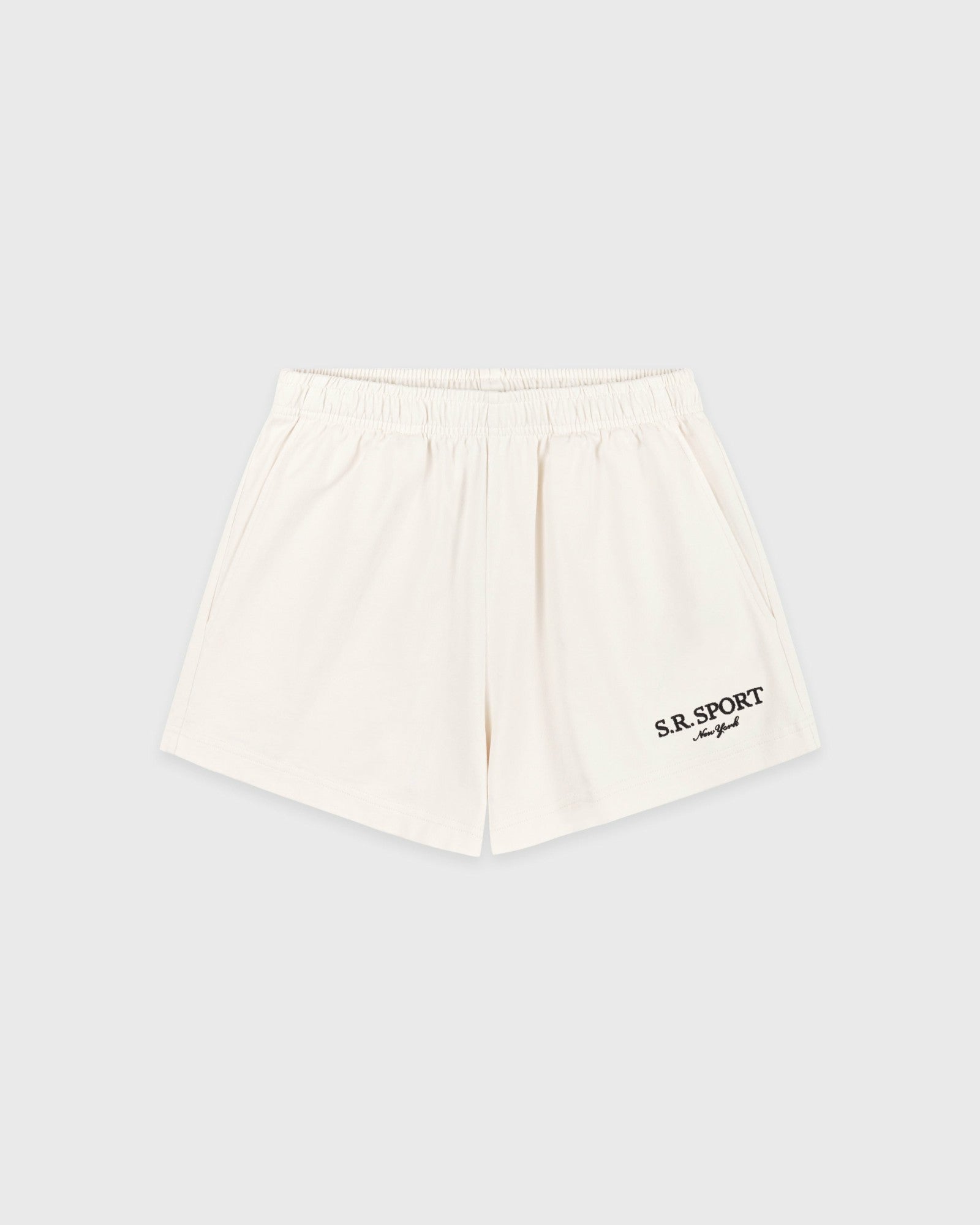 SR Sport Embroidered Disco Short - Ecru Sporty & Rich Sale