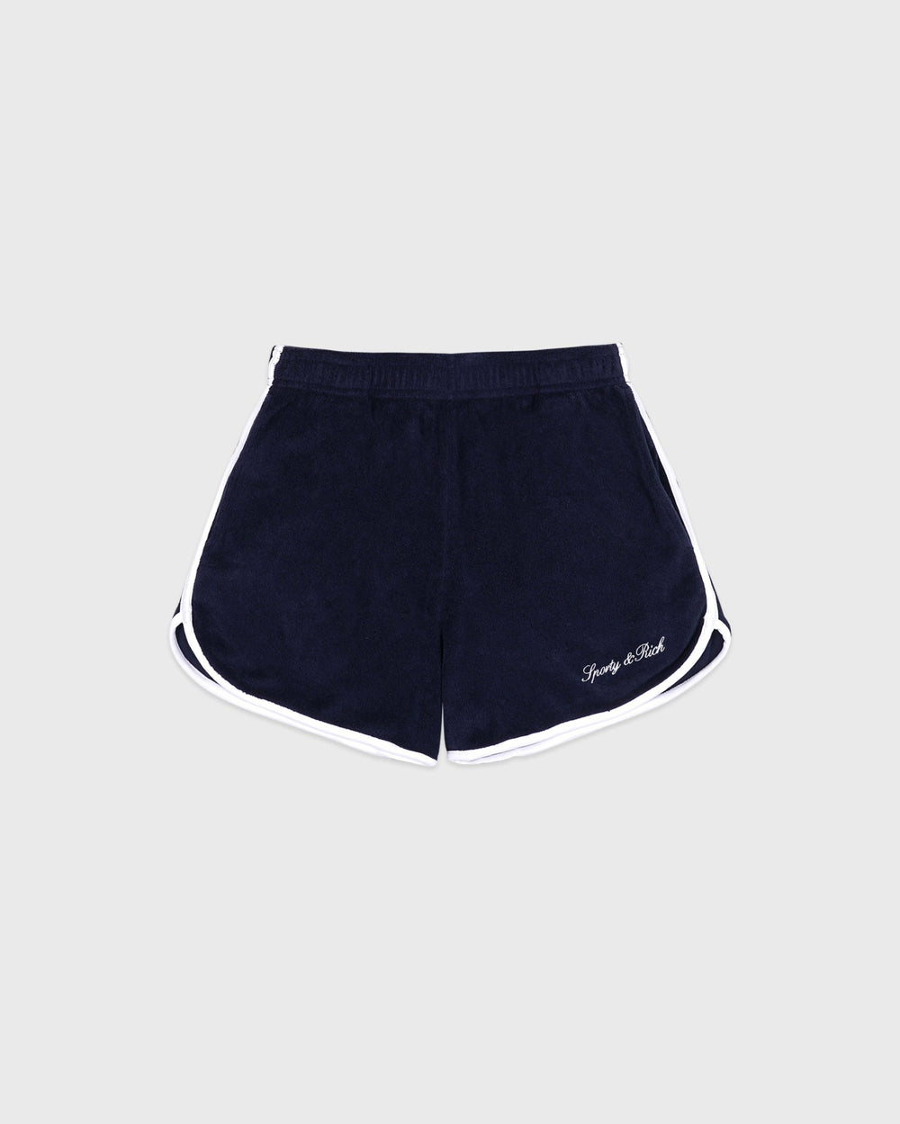 Signature Logo Terry Short - Navy/White Sporty & Rich Online