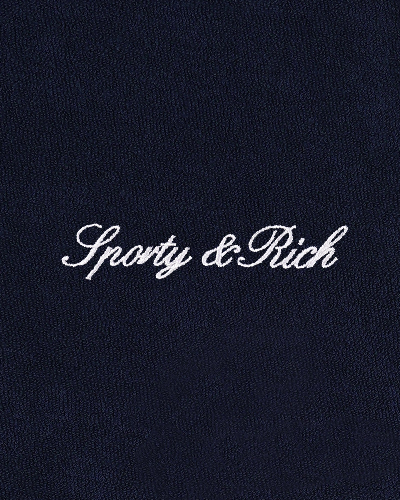 Signature Logo Terry Short - Navy/White Sporty & Rich Online
