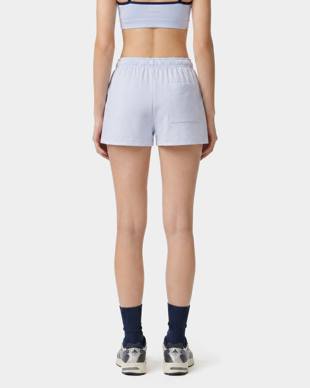 Serif Logo Embroidered Disco Short - Ciel Sporty & Rich For Sale