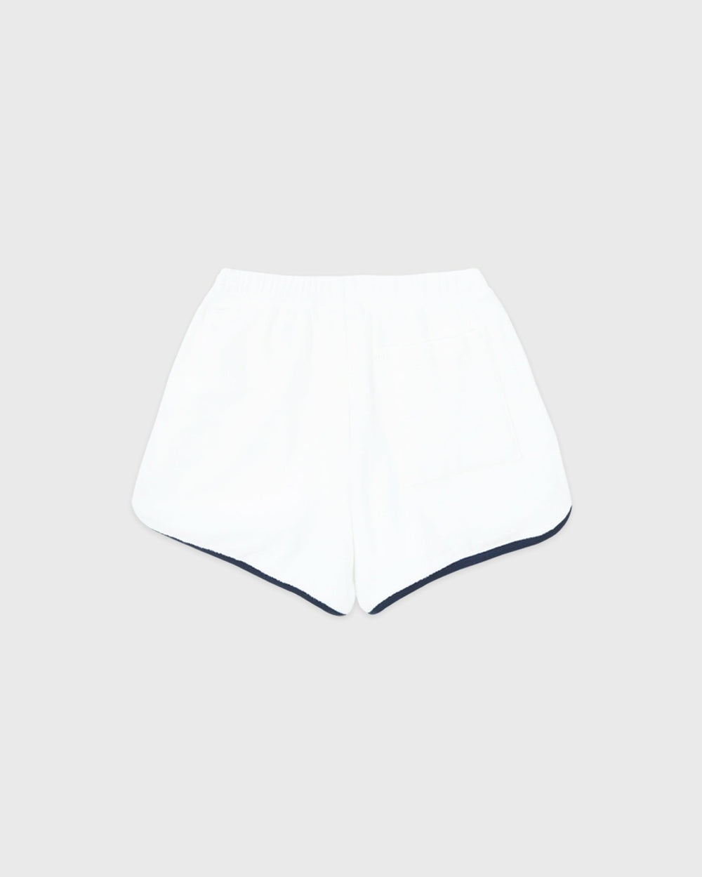 Signature Logo Terry Short - White/Navy Sporty & Rich Outlet