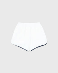 Signature Logo Terry Short - White/Navy Sporty & Rich Outlet
