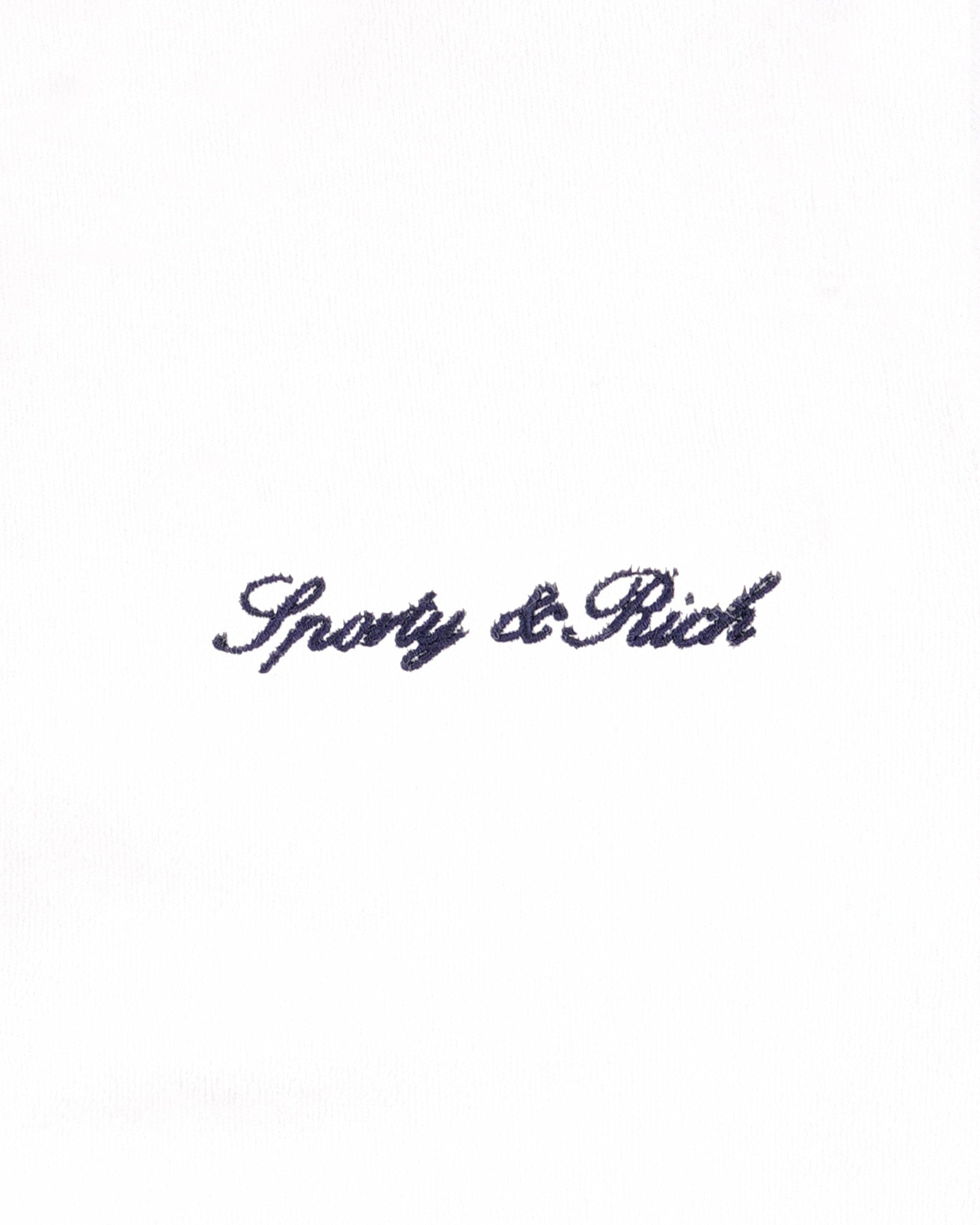 Signature Logo Terry Short - White/Navy Sporty & Rich Outlet