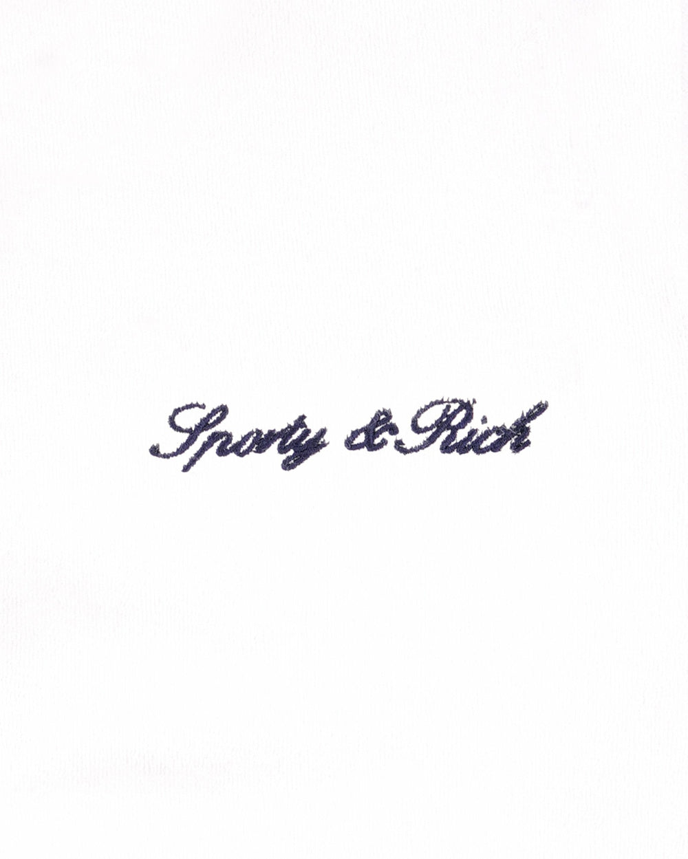 Signature Logo Terry Short - White/Navy Sporty & Rich Outlet