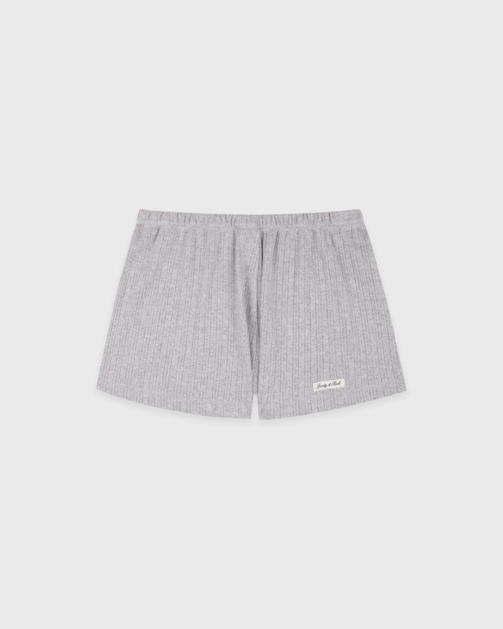 Signature Logo Pointelle Short - Heather Gray Sporty & Rich Sale