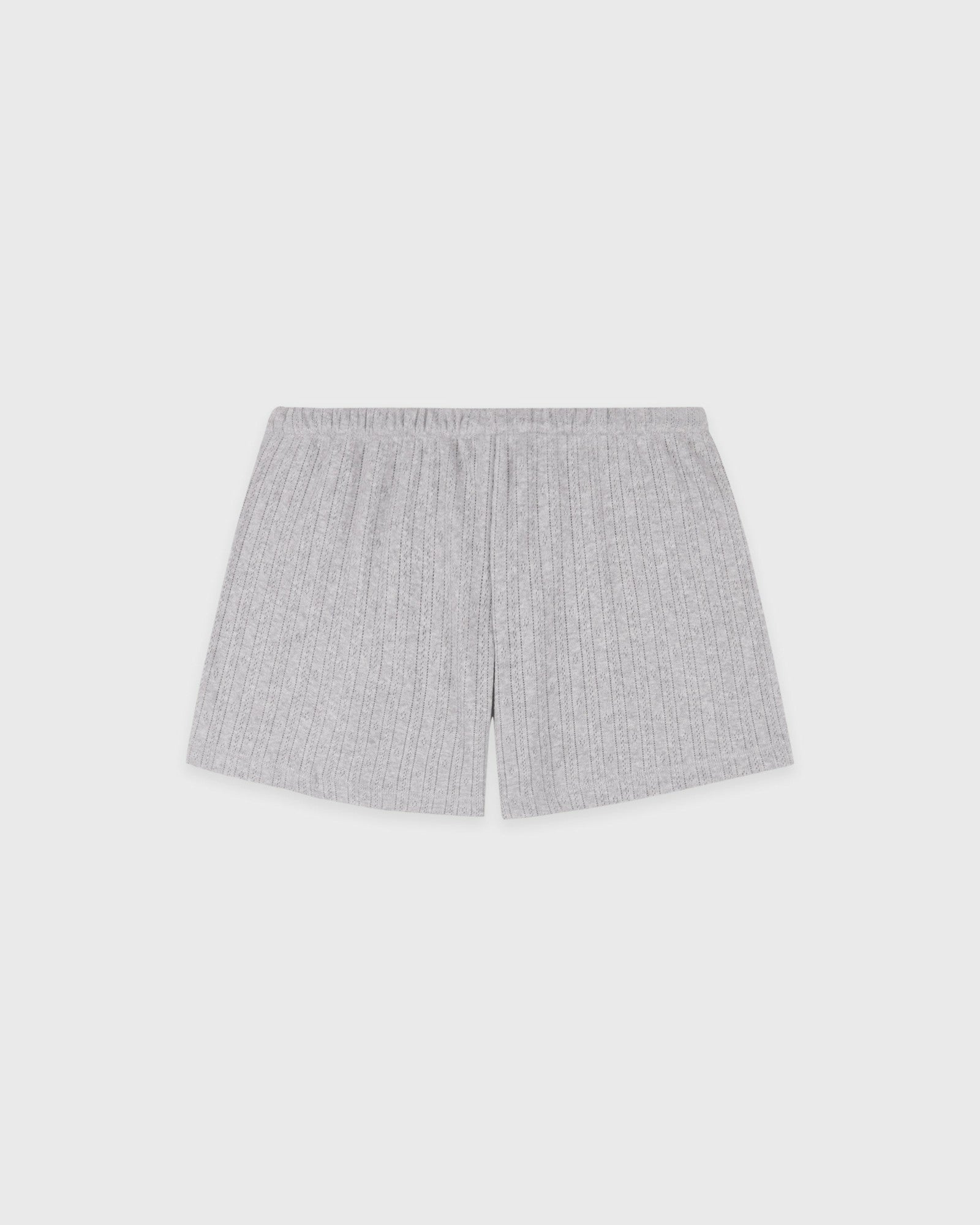 Signature Logo Pointelle Short - Heather Gray Sporty & Rich Sale