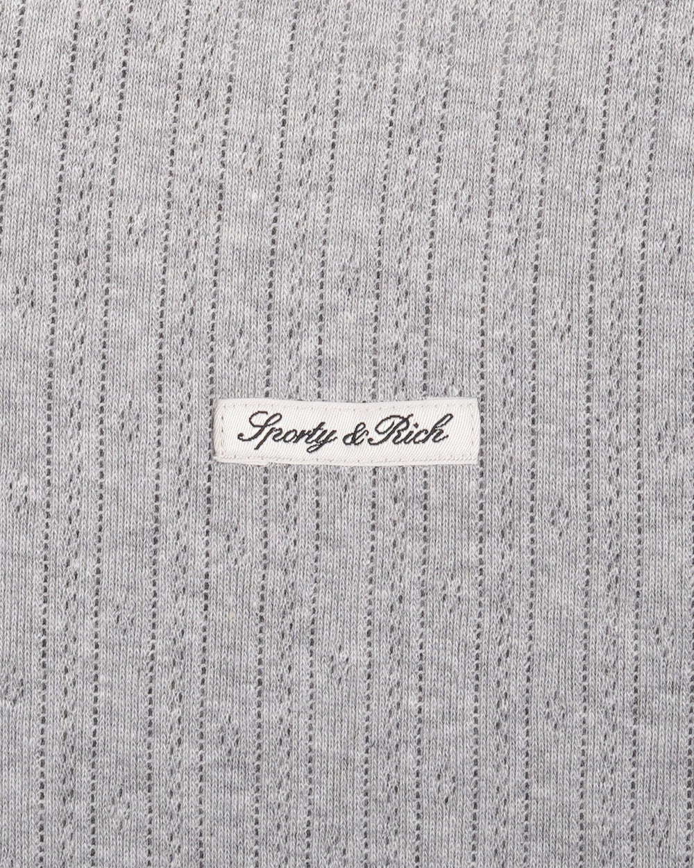 Signature Logo Pointelle Short - Heather Gray Sporty & Rich Sale