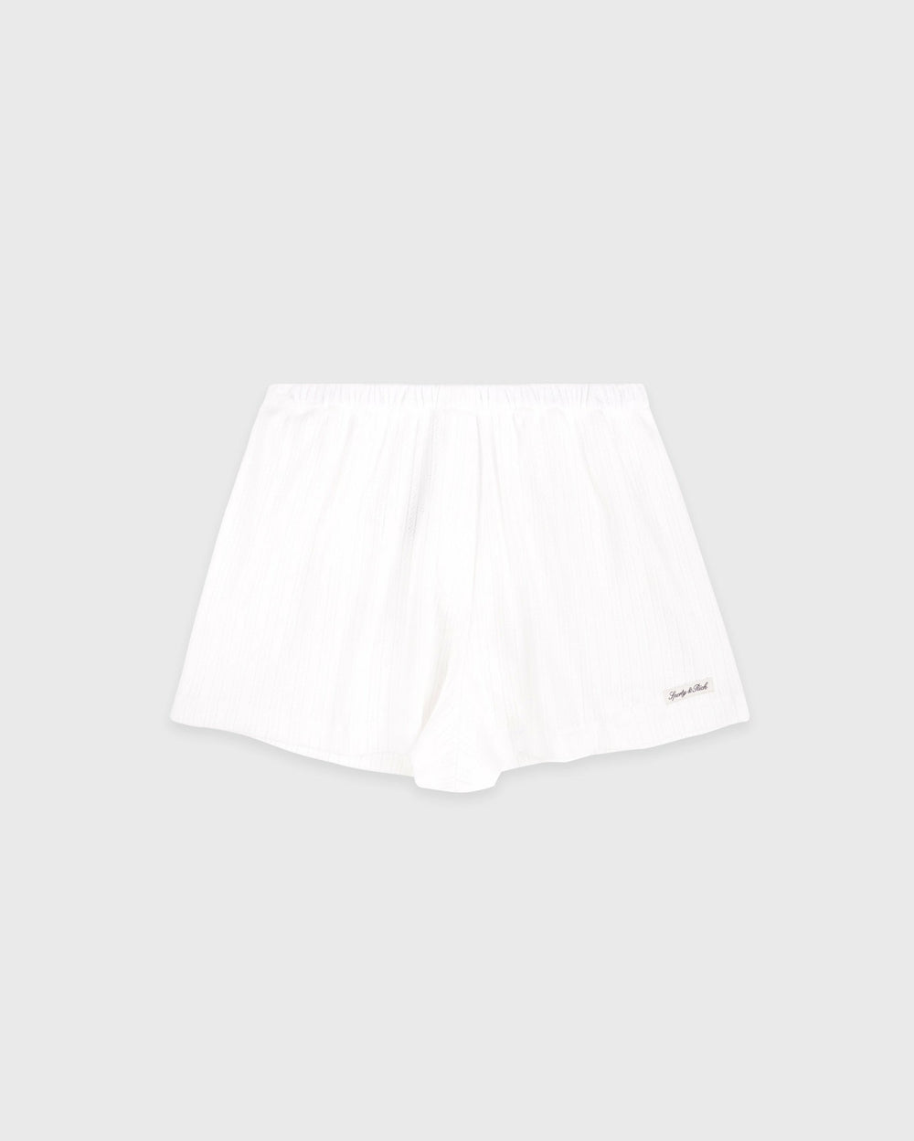 Signature Logo Pointelle Short - White Sporty & Rich Online