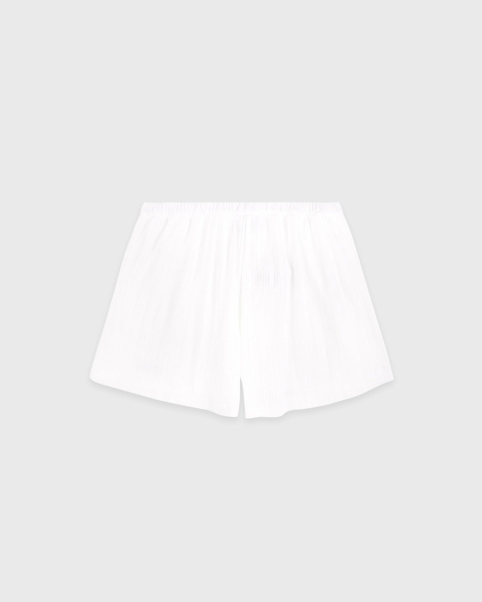 Signature Logo Pointelle Short - White Sporty & Rich Online