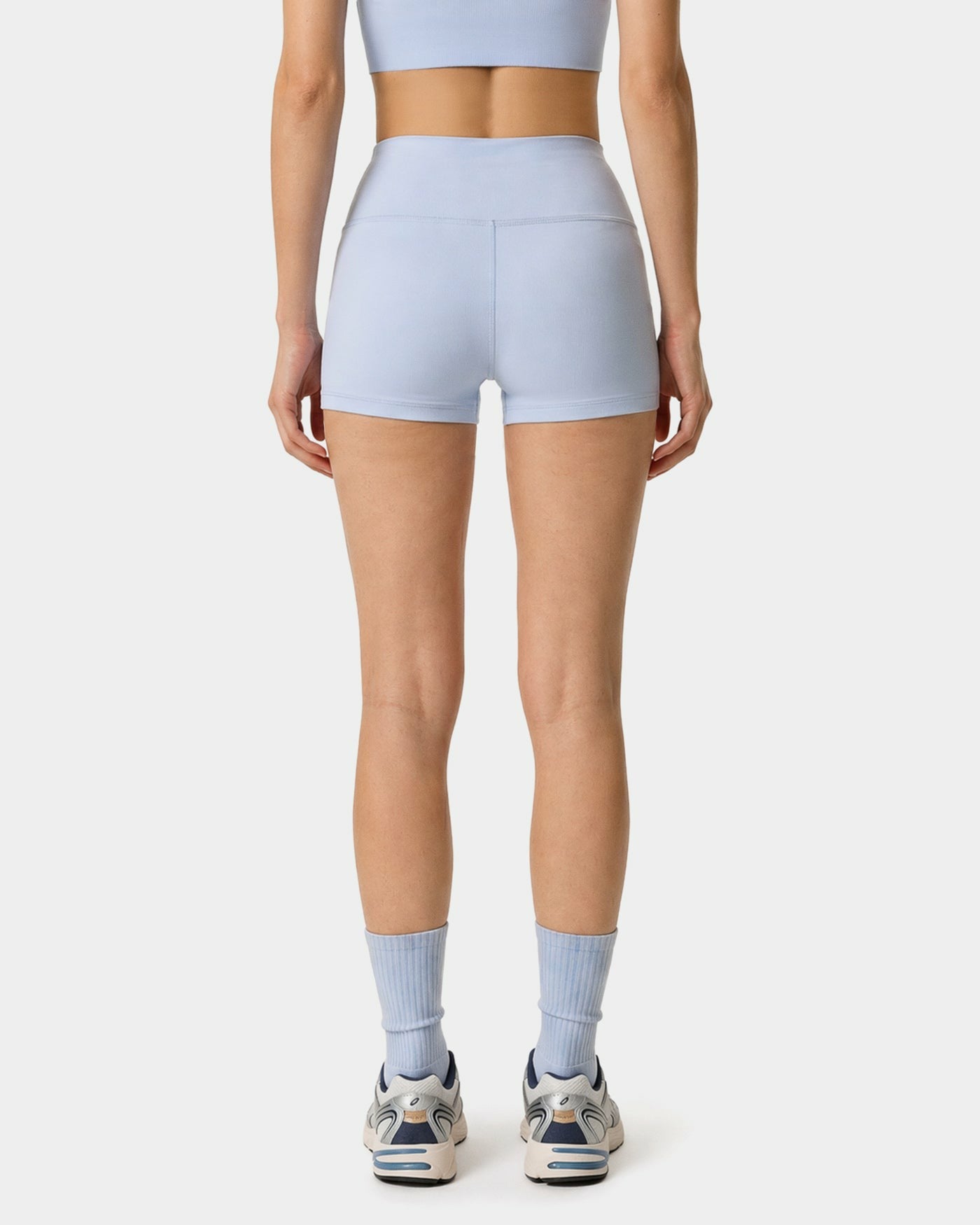 Signature Logo Mini Biker Short - Ciel/Navy Sporty & Rich Discount