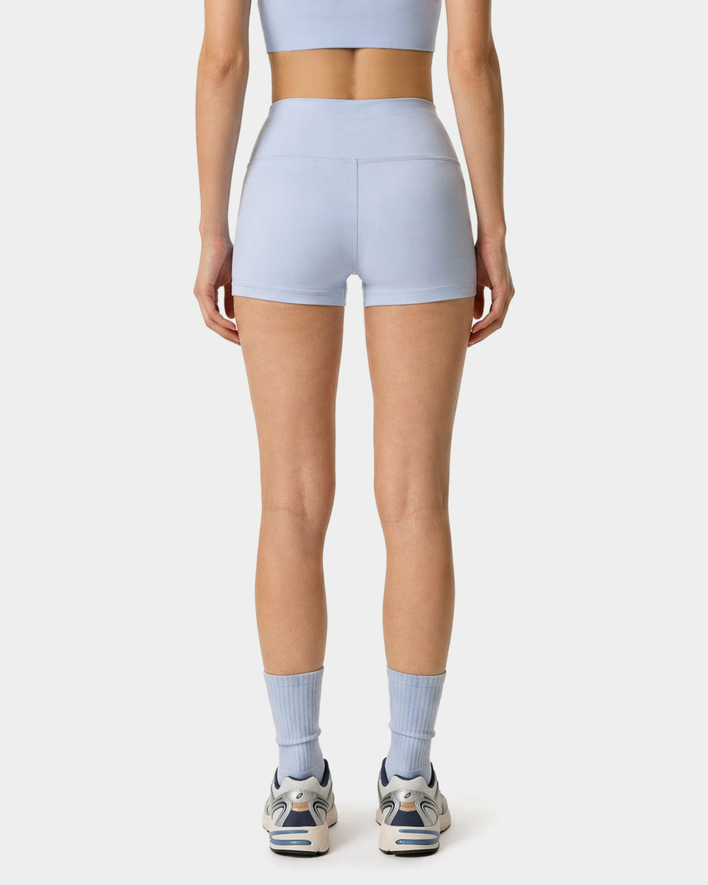 Signature Logo Mini Biker Short - Ciel/Navy Sporty & Rich Discount