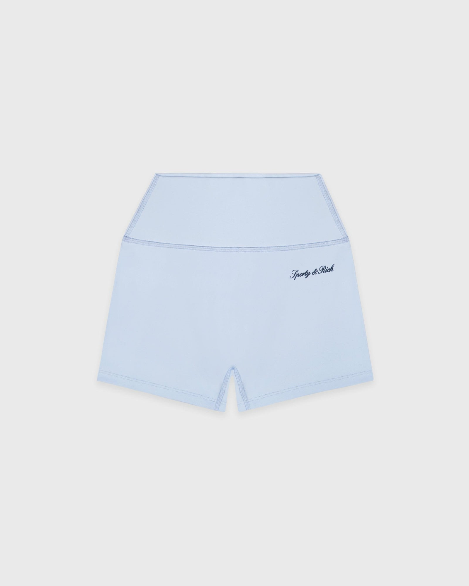 Signature Logo Mini Biker Short - Ciel/Navy Sporty & Rich Discount