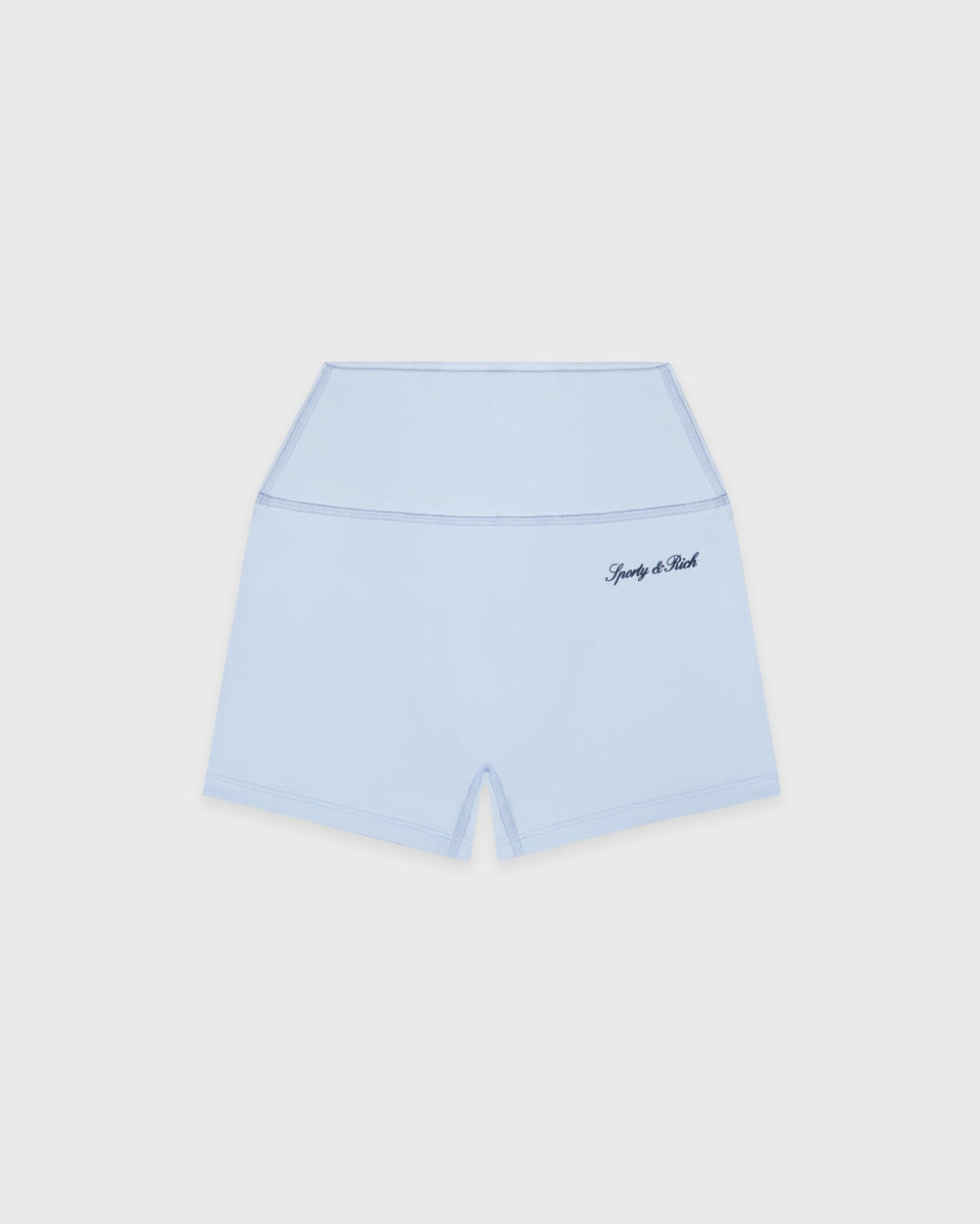 Signature Logo Mini Biker Short - Ciel/Navy Sporty & Rich Discount