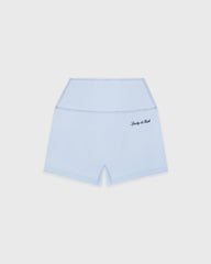 Signature Logo Mini Biker Short - Ciel/Navy Sporty & Rich Discount