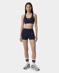 Signature Logo Mini Biker Short - Navy/White Sporty & Rich For Sale
