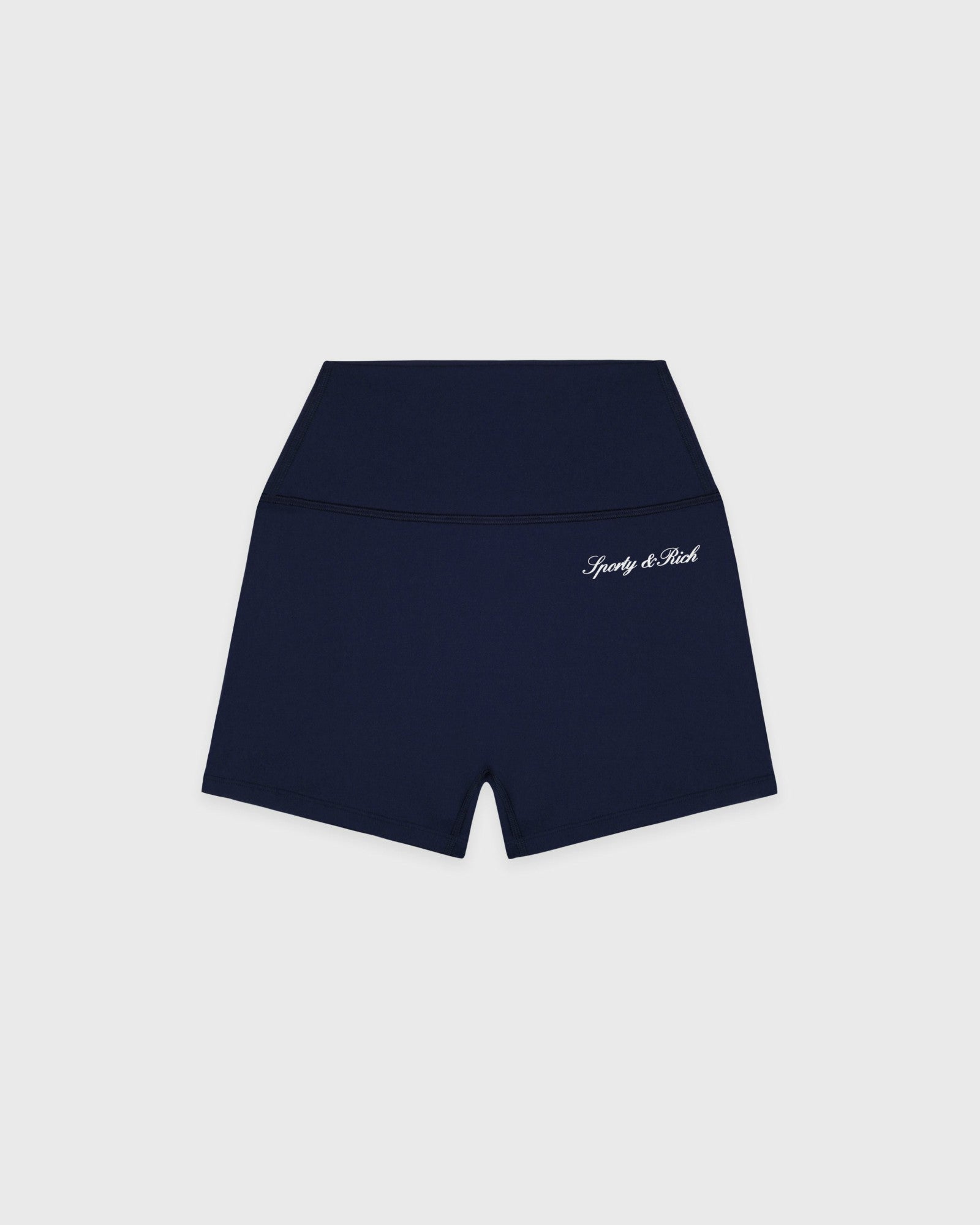Signature Logo Mini Biker Short - Navy/White Sporty & Rich For Sale