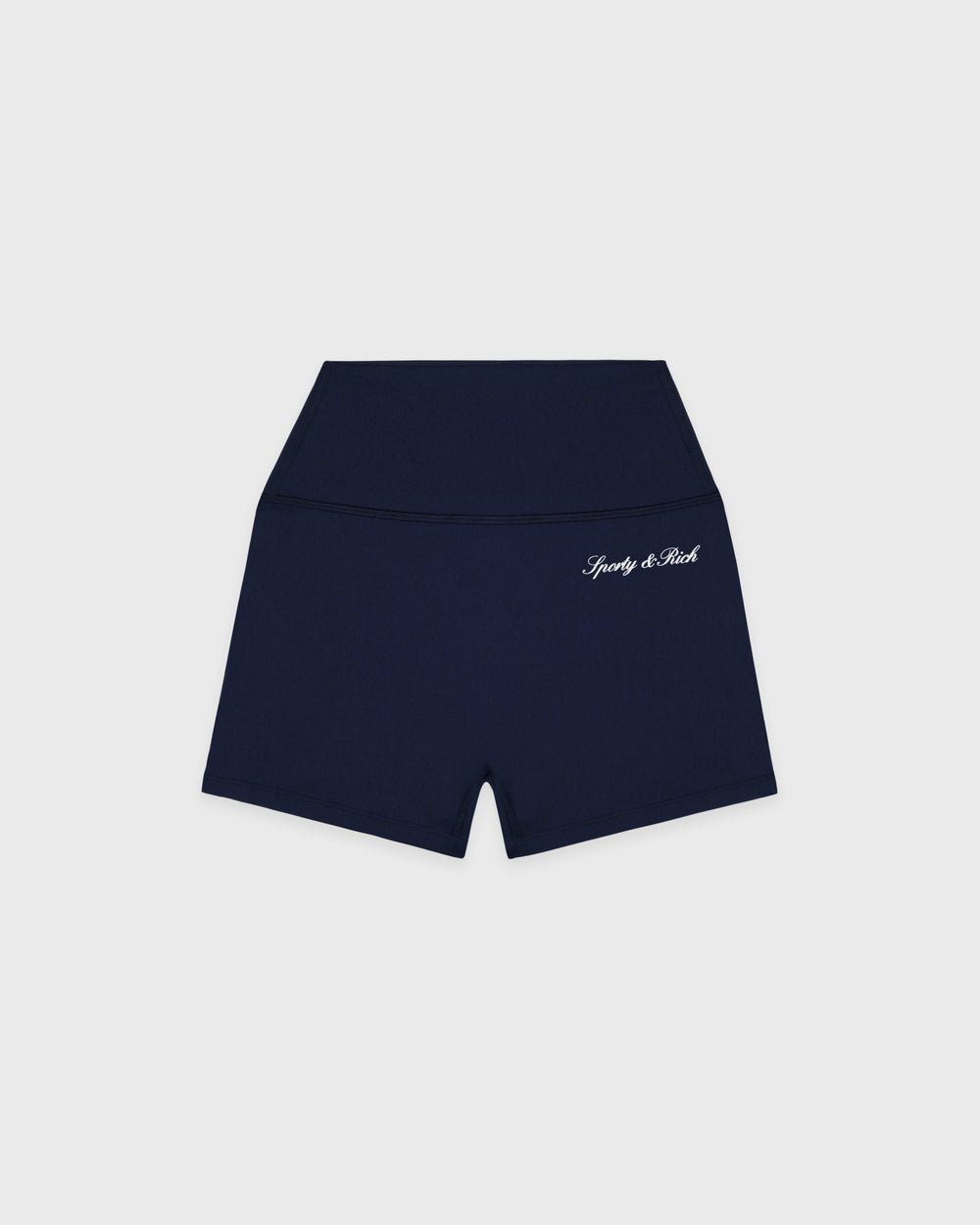 Signature Logo Mini Biker Short - Navy/White Sporty & Rich For Sale