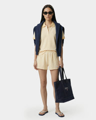 Signature Logo House Short - Almond Striped Sporty & Rich US