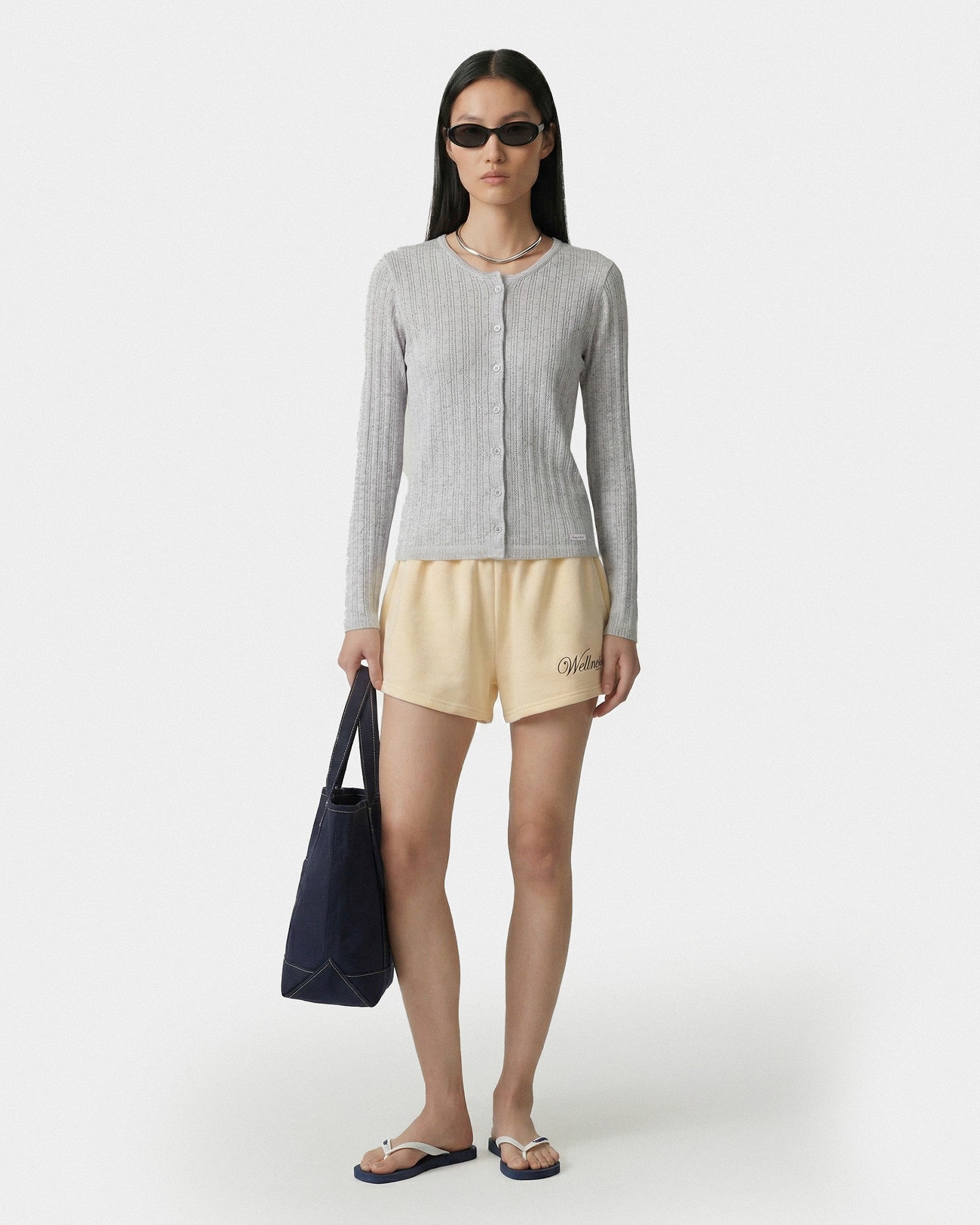 Avenue Disco Short - Almond/Navy Sporty & Rich For Sale
