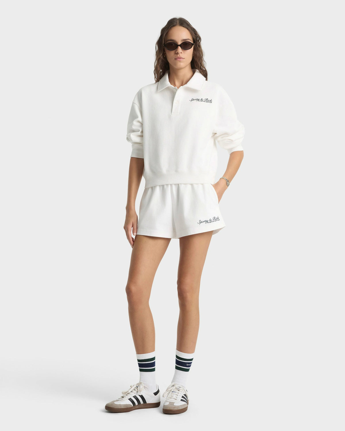 Syracuse Embroidered Disco Short - White Sporty & Rich Outlet