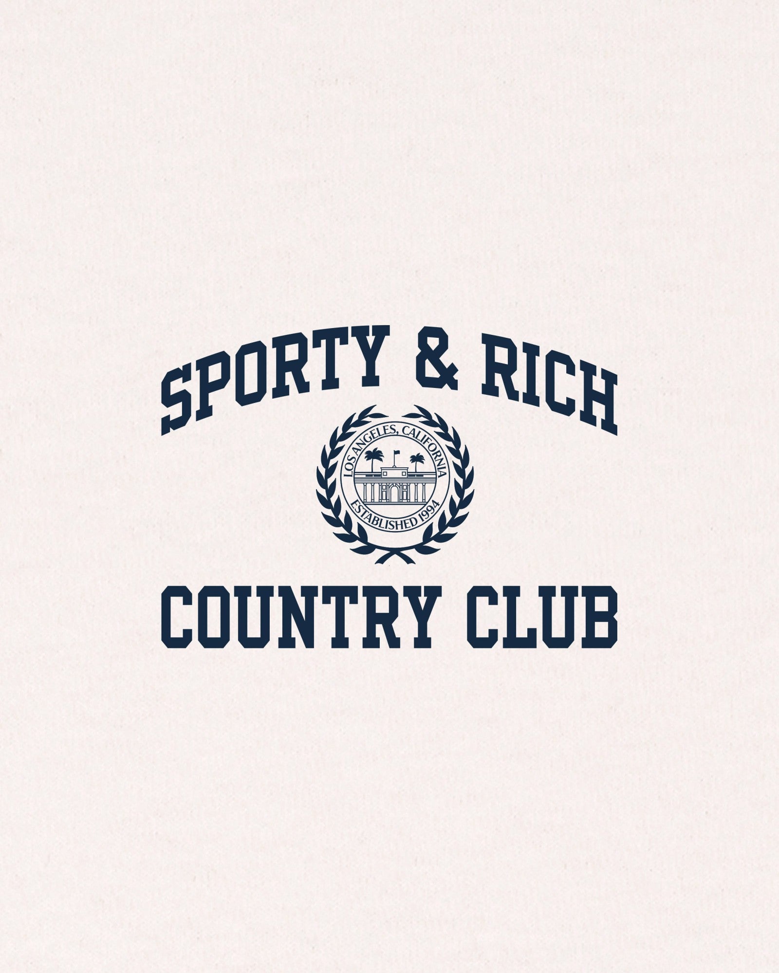 Varsity Crest Gym Short - Ecru/Navy Sporty & Rich Sale