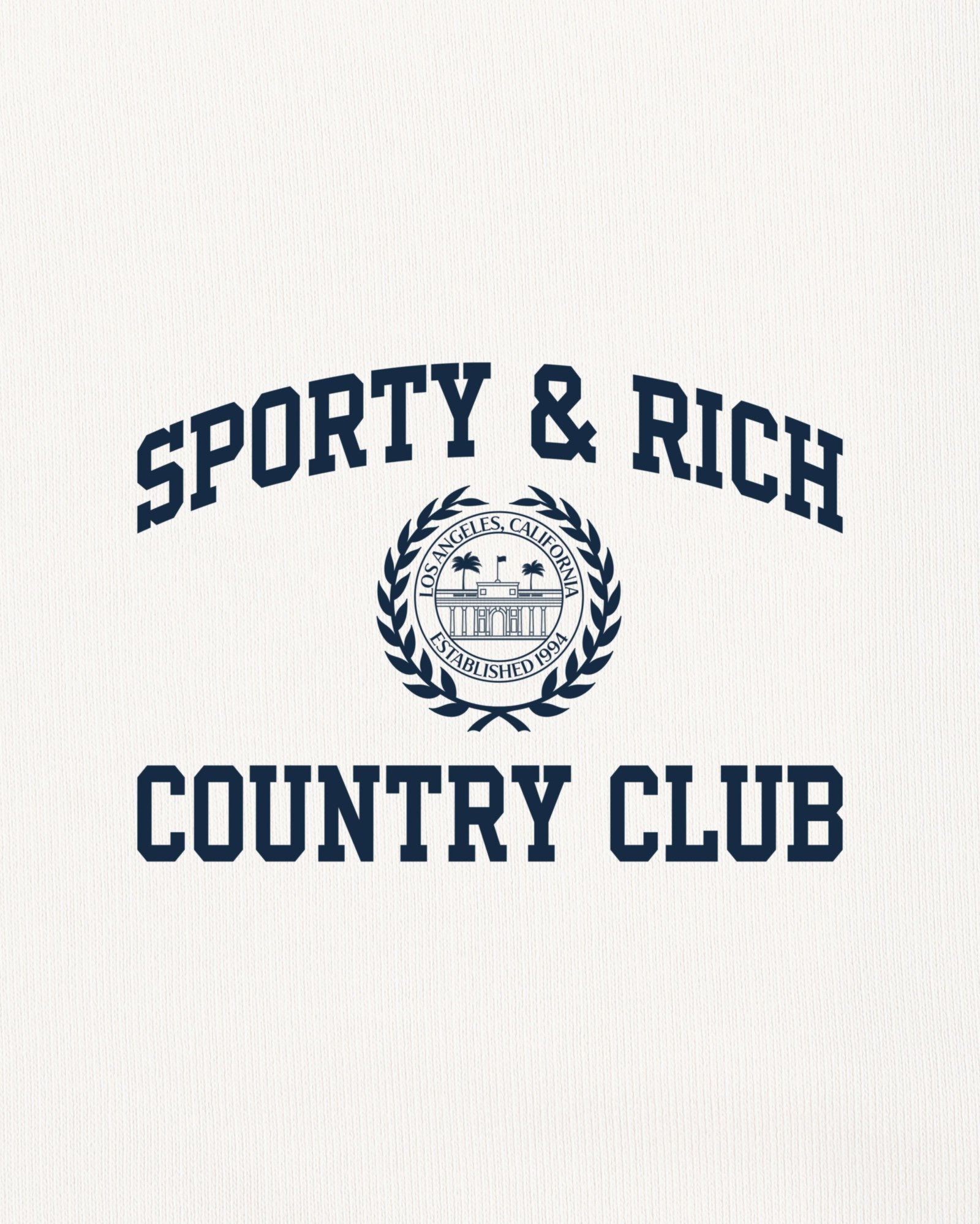 Varsity Crest Disco Short - Ecru/Navy Sporty & Rich Online