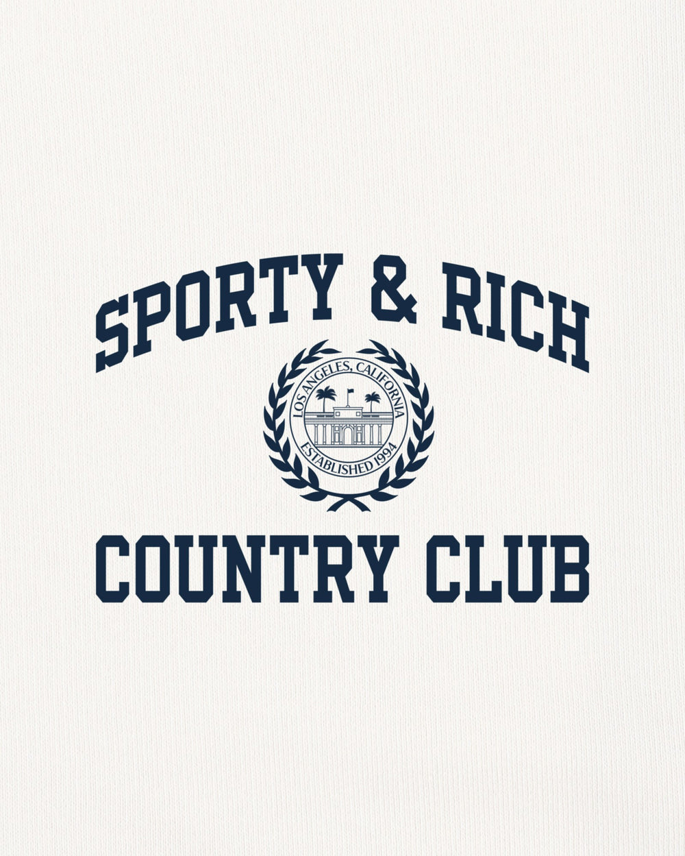 Varsity Crest Disco Short - Ecru/Navy Sporty & Rich Online