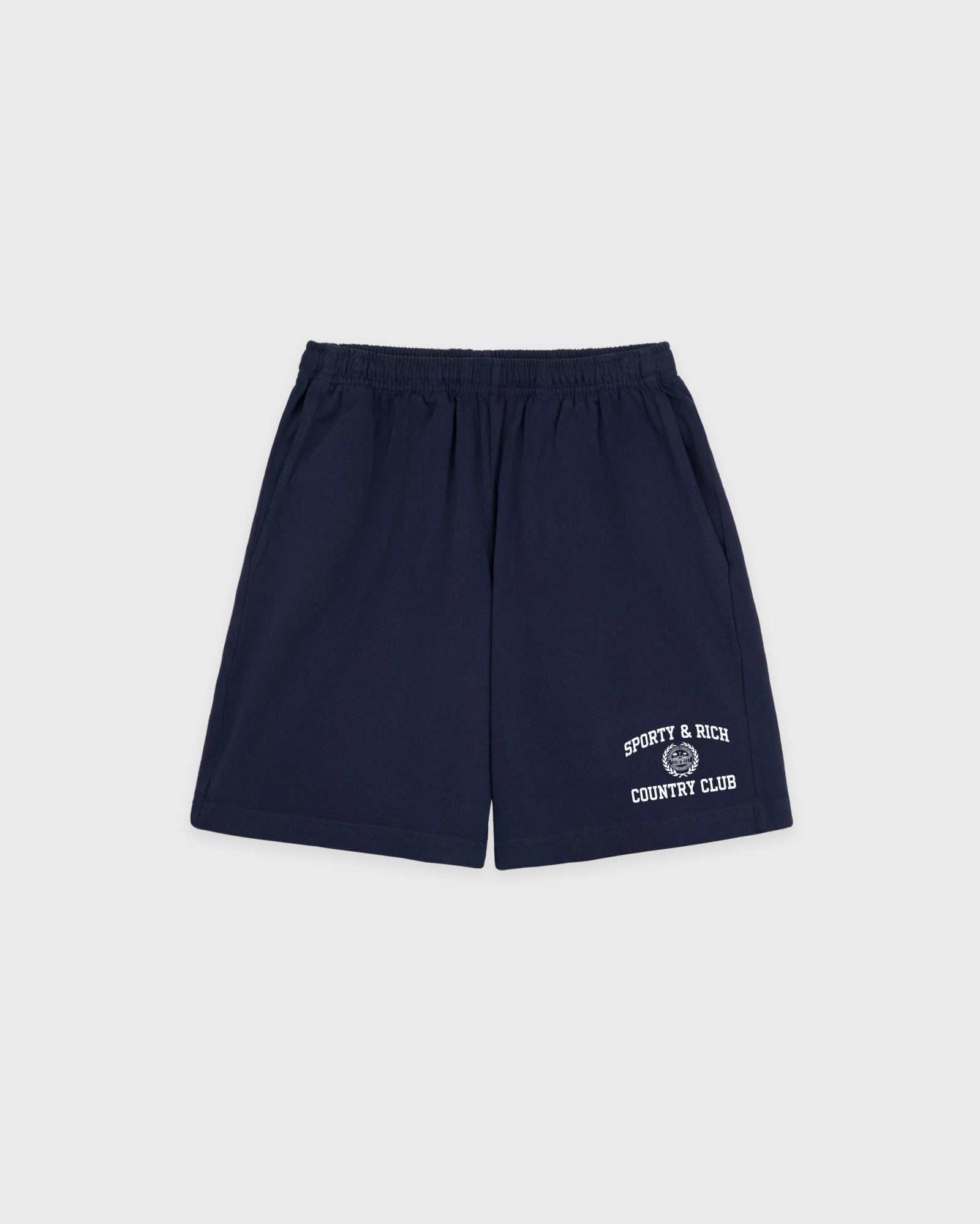 Varsity Crest Gym Short - Navy/White Sporty & Rich Discount