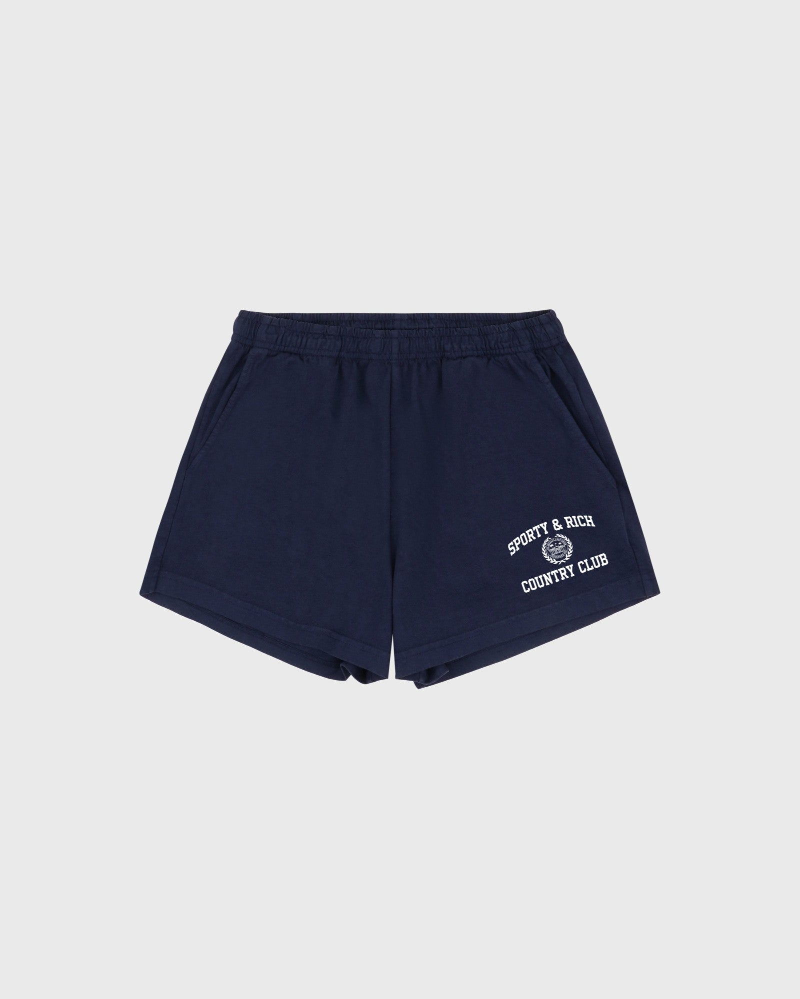 Varsity Crest Disco Short - Navy/White Sporty & Rich For Sale