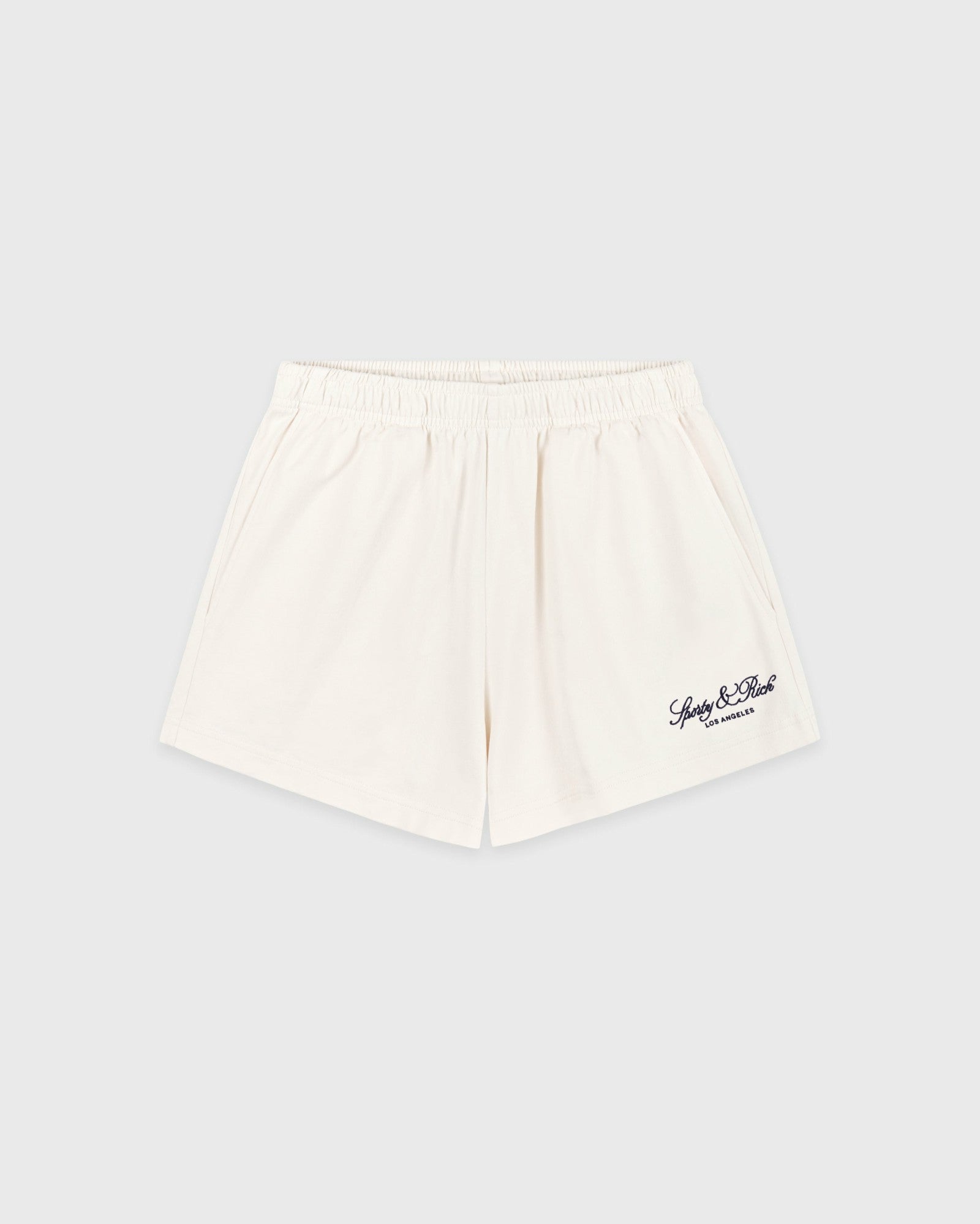 Vendome LA Embroidered Disco Short - Ecru/White Sporty & Rich Outlet