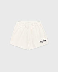 Vendome LA Embroidered Disco Short - Ecru/White Sporty & Rich Outlet