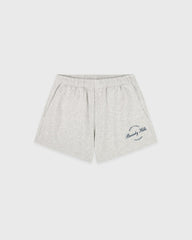 Beverly Script Disco Short - Heather Gray/Navy Sporty & Rich US