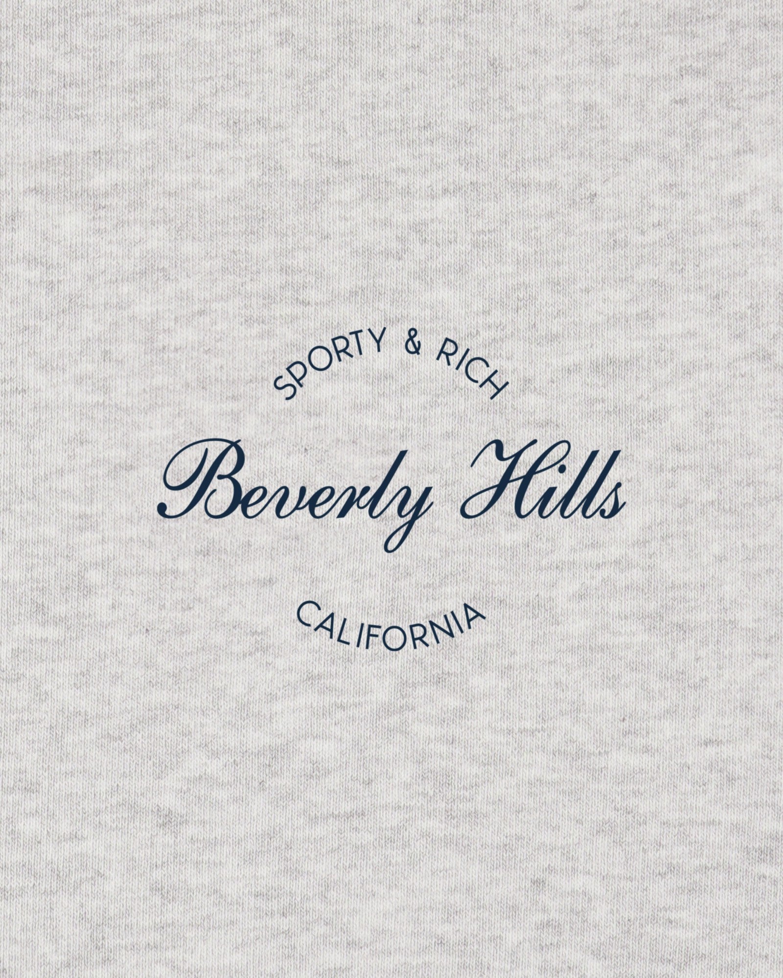Beverly Script Disco Short - Heather Gray/Navy Sporty & Rich US